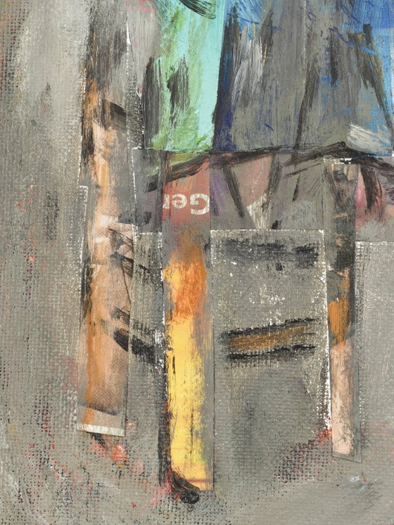 Image 1 of Helen Nieuwendijk (1946) - Donna su sgabello - Acrilico su marouflé - 33 x 27 cm