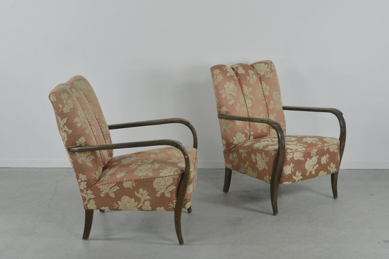 Image 1 of 1950’s Swedish Modern Set of 2 Sculptural Armchairs
