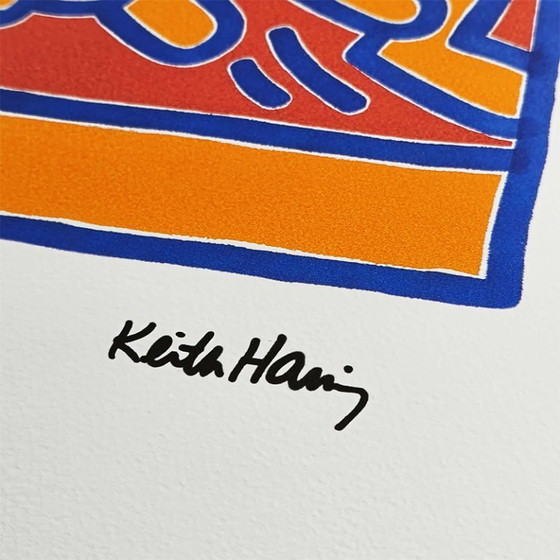 Image 1 of 1990s Keith Haring Limited Edition Lithograph - Numbered in Pencil.