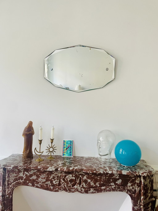 Art Deco bevelled mirror