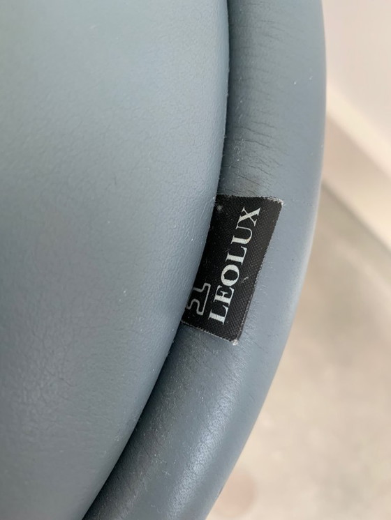 Image 1 of Leolux Bongo / Tamtam hollow Table d'appoint bleu gris Cuir