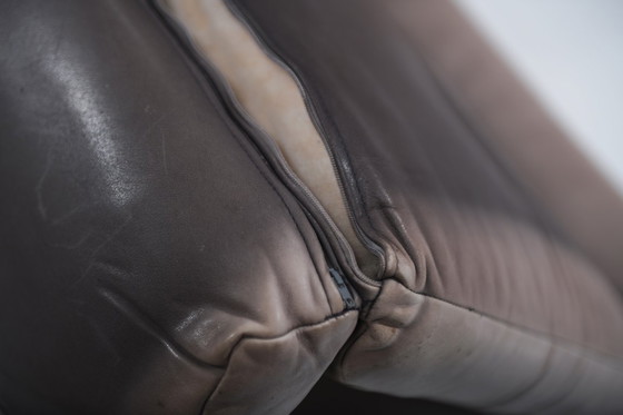 Image 1 of Fauteuil pliant Kon Tiki en cuir rare, conçu par Gillis Lundgren pour IKEA Suède.