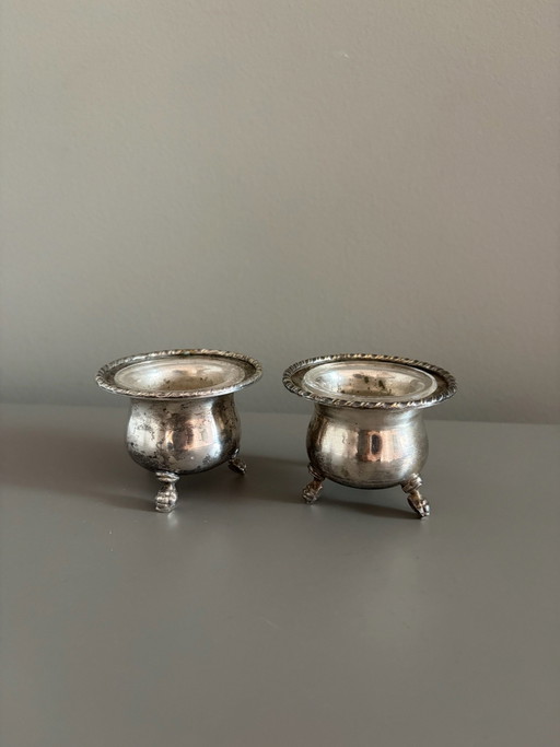Vintage Salz- und Pfefferstreuer mit Glasbehältern