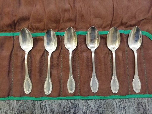 6 cucharillas de café plata '800 estilo Imperio