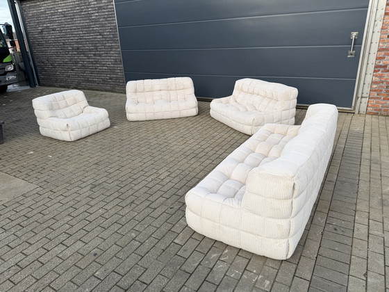 Image 1 of Ligne Roset Kashima 3 posti, 2x2 posti, 1 posto in velluto a coste beige 10/10