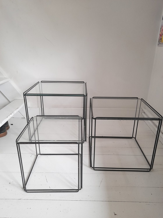 Image 1 of 3 tavolini impilabili Max Sauze per Isocèle anni '70