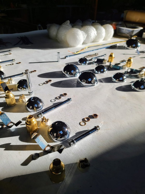 Image 1 of Lampadario Sputnik con 12 globi - cromato anni '70