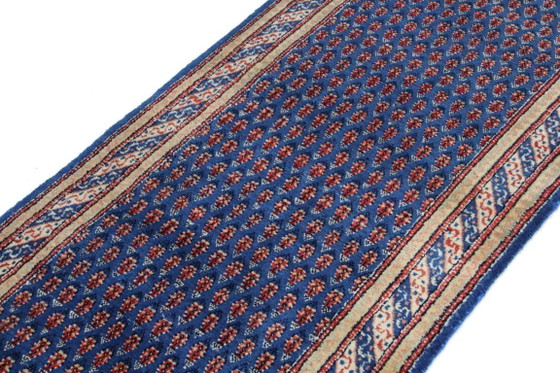 Image 1 of Original Perser Handgeknüfter Sarough Mir Blaue Farbe 310 x 80 cm 