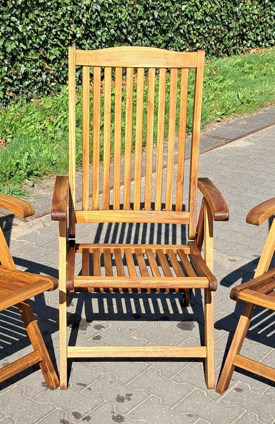 Image 1 of 4 chaises de jardin en teck Sunyard Veronica