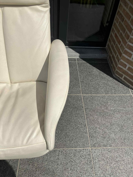 Image 1 of Jori Symphony Pelle beige (bianco crema), Medi, poltrona reclinabile monomovimento