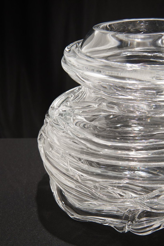 Image 1 of 'Drop Honey' Vase in Crystal Glass - Sem Schanzer (as l'Anverre)