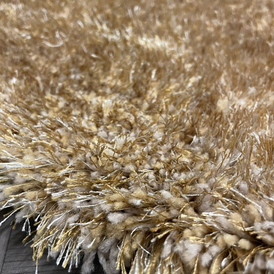 Image 1 of Brinker Carpets Puglia Fall Ockerfarbener runder Teppich – 200 x 200 cm