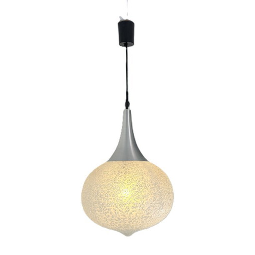 Vintage Iceglass plafondlamp van Doria Leuchten