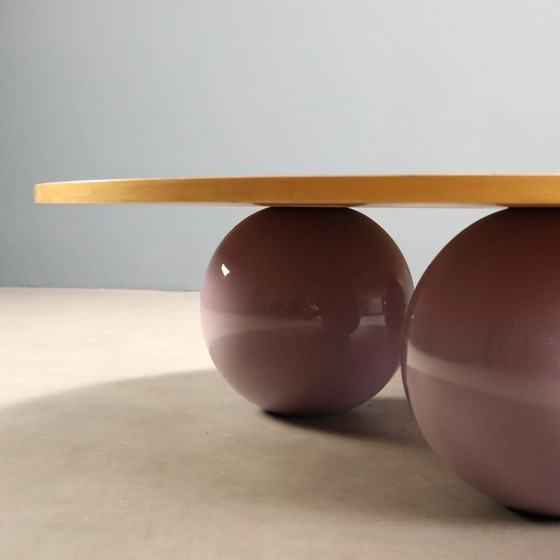 1980s Coffee Table with Sphere Base – Side tables, Wood (photo 5 of 11)