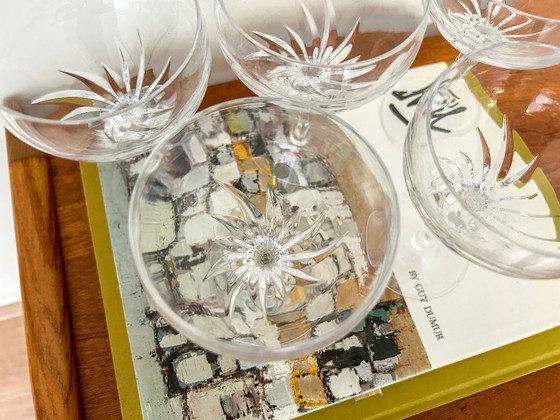 Image 1 of 5 copas de champán / copas de cristal estrella