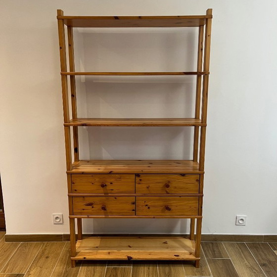 Image 1 of Grande scaffale/libreria in pino degli anni '80/'90