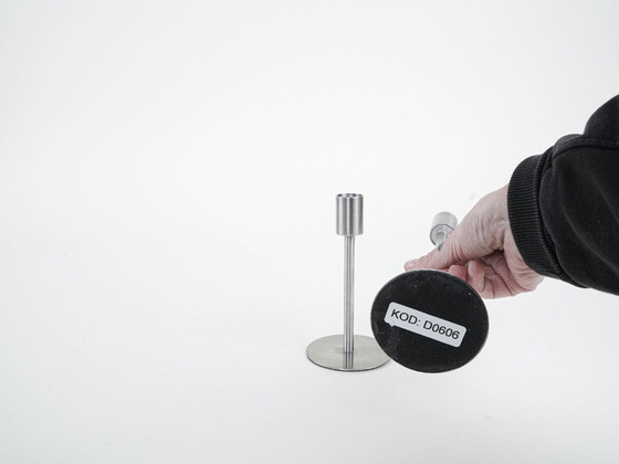 Image 1 of Set aus Metallkerzenständern, dänisches Design, 1970er Jahre, hergestellt in Dänemark