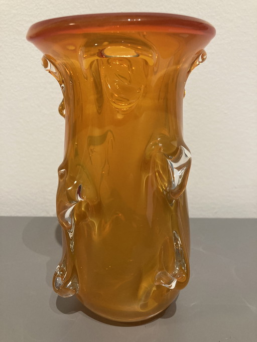 Vase en verre vintage unique