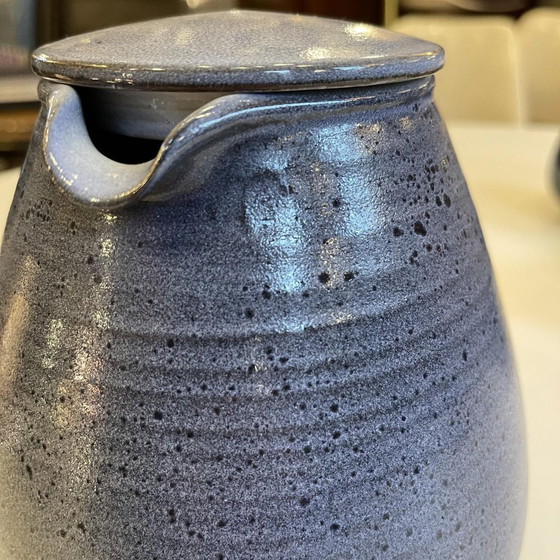 Blue Glazed Ceramic Coffee Service by Bernard Thiran, 1970s, Set of 17 – Crockery, Design (photo 11 of 14)