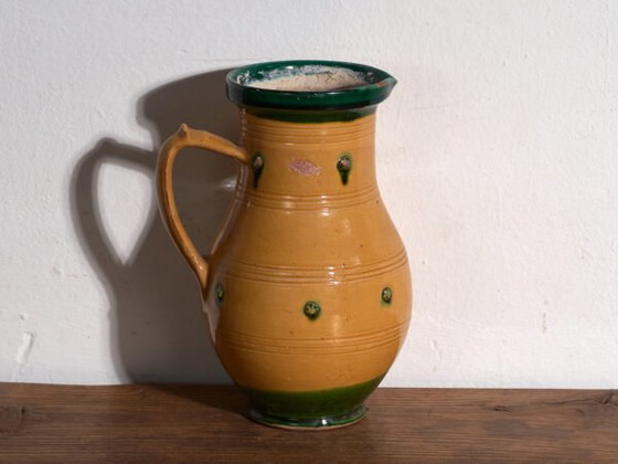 Antique folk glazed pottery pot – Central Europe, circa 1930 – Plant pot, Rustic (photo 30 of 40)