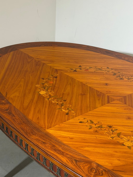 JP Ehalt Louis XVI Style Intarsien-Ausziehtisch – eettafels (photo 2 of 9)