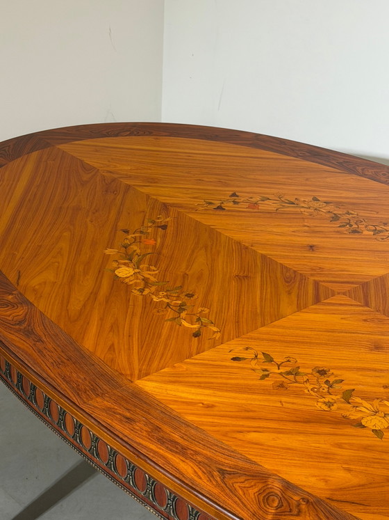 JP Ehalt Louis XVI Style Intarsien-Ausziehtisch – Esstische (photo 2 of 9)