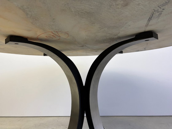 Vintage round marble dining table model T69 by Osvaldo Borsani for Tecno, 1970s, Anonima Castelli (photo 4 of 13)