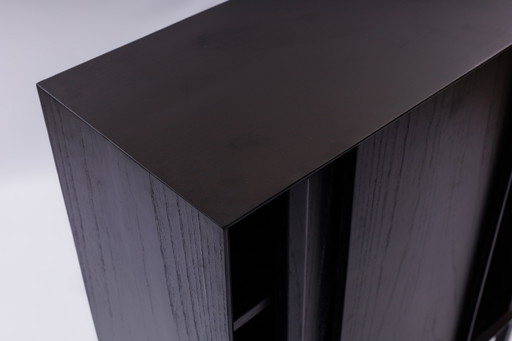 Scandinavian Design Sliding Door Wardrobe Black new – opbergkast, Wood (photo 2 of 8)