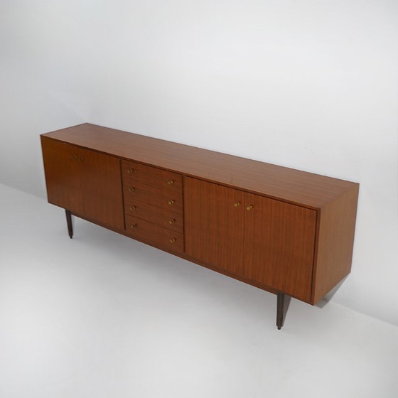 Wooden Sideboard With Brass Knobs, 1960s (photo 3 of 15)