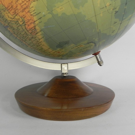 Image 1 of Rath Globe of papier-mâché on a wooden base, 1975