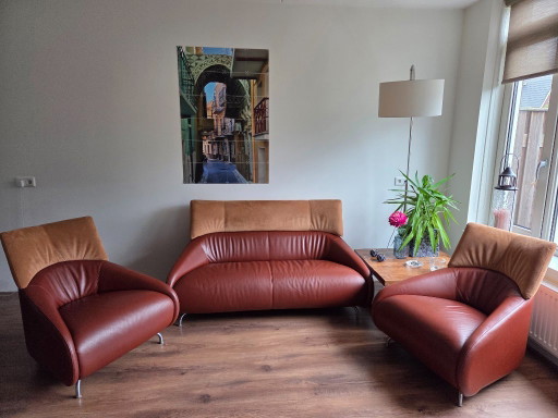 Wunderschönes Leolux Solymi-Set: 2-Sitzer-Sofa und 2 Sessel in exzellentem Zustand.