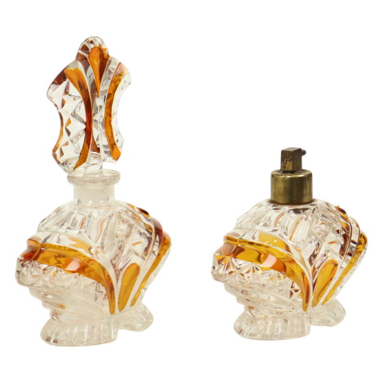 Image 1 of Art Deco Style Perfume Boudoir Crystal