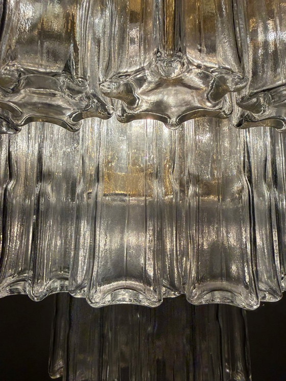 Image 1 of Lustre/plafonnier à trois niveaux de style milieu du siècle, provenant de Limbourg, en Allemagne, années 1970