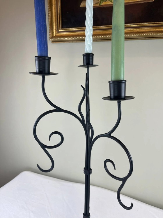 Candelabro grande de hierro – Portavelas, Iron, Rustic (photo 8 of 15)