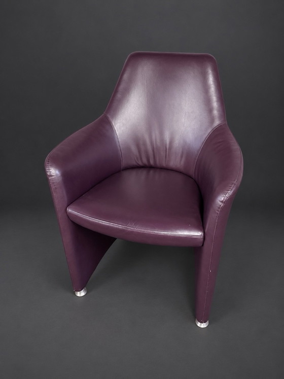 Leolux Lirio eetkamerstoel, Eetkamerstoelen, Leer, Paars (foto 2 van 6)