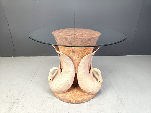 Table de salle à manger vintage en pierre tesselée, 1970S