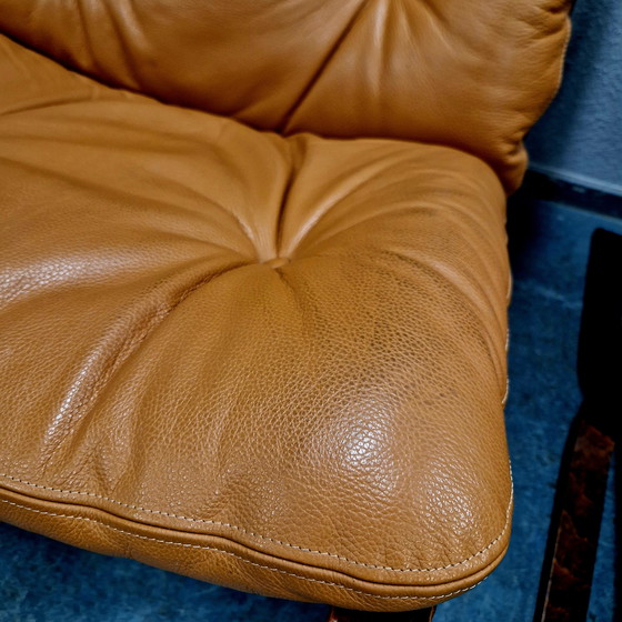 Image 1 of Set Ingmar Relling Siësta Chair Sedie Poltrona vintage in pelle cognac Westnova anni '60/'70
