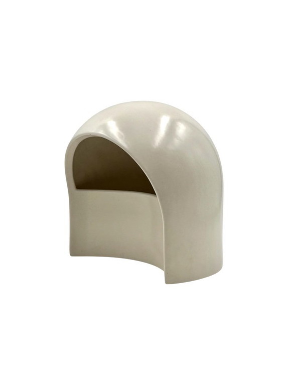 Image 1 of Organic white ceramic table lamp, Italy 1970