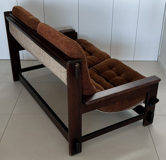 Image 1 of Scandinavische eiken tweezitsbank, jaren 60