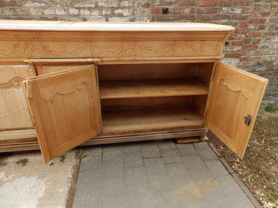 Image 1 of Lange eikenhouten dressoir, meubelmakerkwaliteit