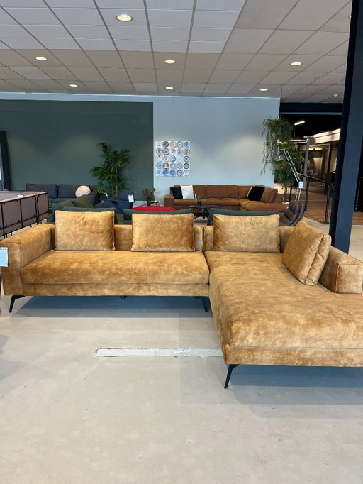 Ecksofa Hero von Dyyk - Velours gold