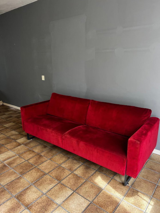 Cassina Sofa Red Corduroy – 3-5 seaters, Velvet, Metal (photo 7 of 20)
