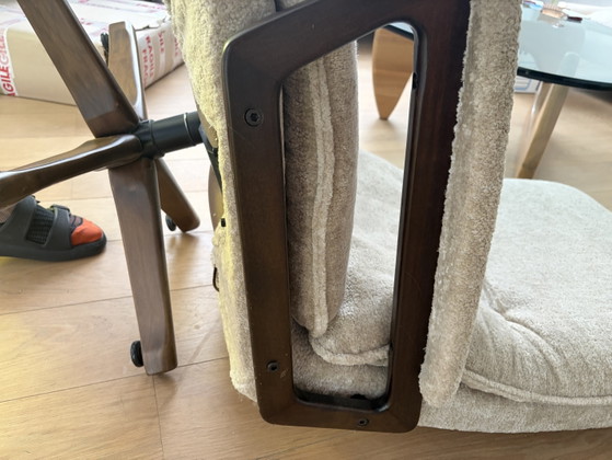 Sedia King Strassler (designer Andre Vanden Beuck) – Strässle, Sedie girevoli, Wood, Wool (photo 7 of 7)