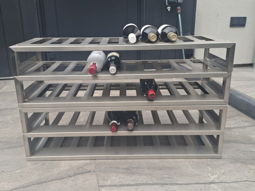 casier à vin industriel en acier inoxydable – wijnrek, rvs (photo 2 of 5)