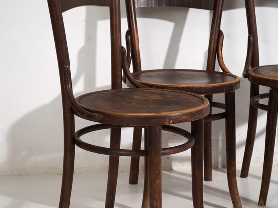 Thonet-Mundus antique bentwood chairs (c.1920). Set of 4 pieces #3 – Dining chairs (photo 18 of 40)
