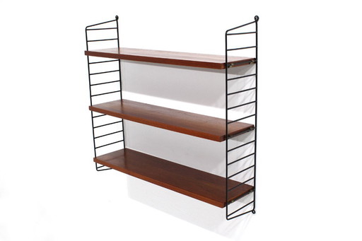 ¡Como nuevo! Estante vintage de teca Nisse Strinning, mediados de siglo, años 60 y 70, n.° 3