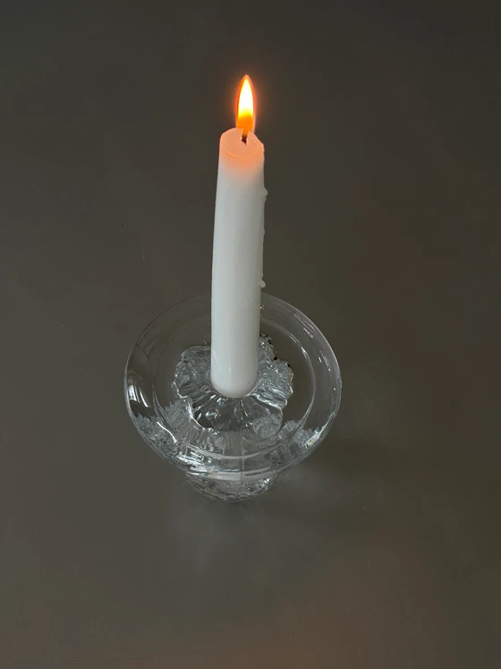 Mid-Century JOSKA Germany ice glass candle holder – Mid Century Modern (photo 3 of 5)