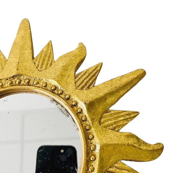Image 1 of Vintage gouden zonnespiegel hollywood regency