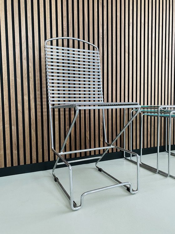 Image 1 of Ensemble de 2 chaises en fil de fer Till Behrens Schlubach en chrome