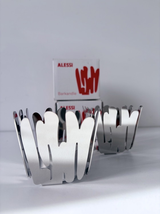 Porte-bougies chauffe-plat Alessi « Barkandle », lot de 2 – Bougeoirs et chandeliers, Metal, rvs (photo 5 of 7)